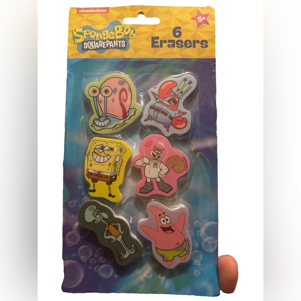 SpongeBob SquarePants 6 pk Erasers